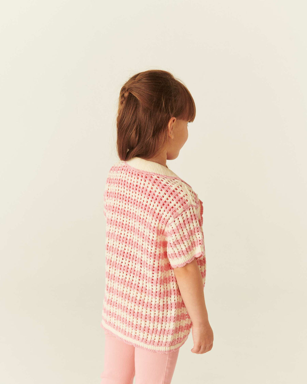 Copenhagen Colors Crochet Cardigan - Meisjesvest - Roze 5