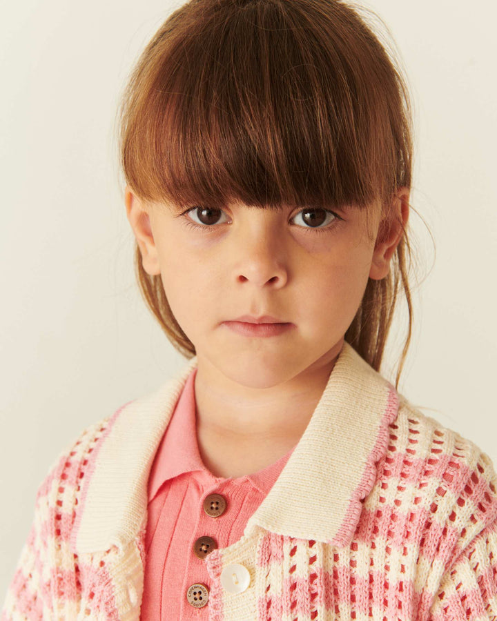 Copenhagen Colors Crochet Cardigan - Meisjesvest - Roze 6