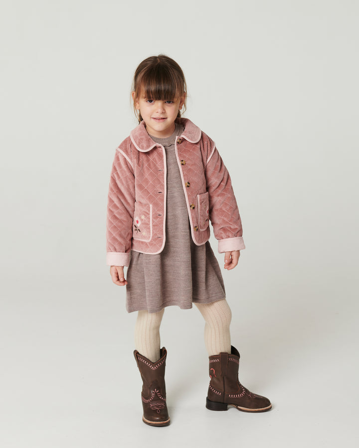 Copenhagen Colors Quilted Corduroy Jacket - Roze 2