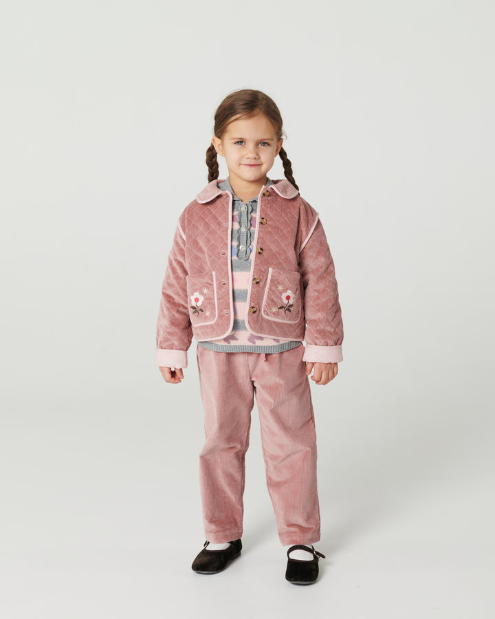 Copenhagen Colors Quilted Corduroy Jacket - Roze 4