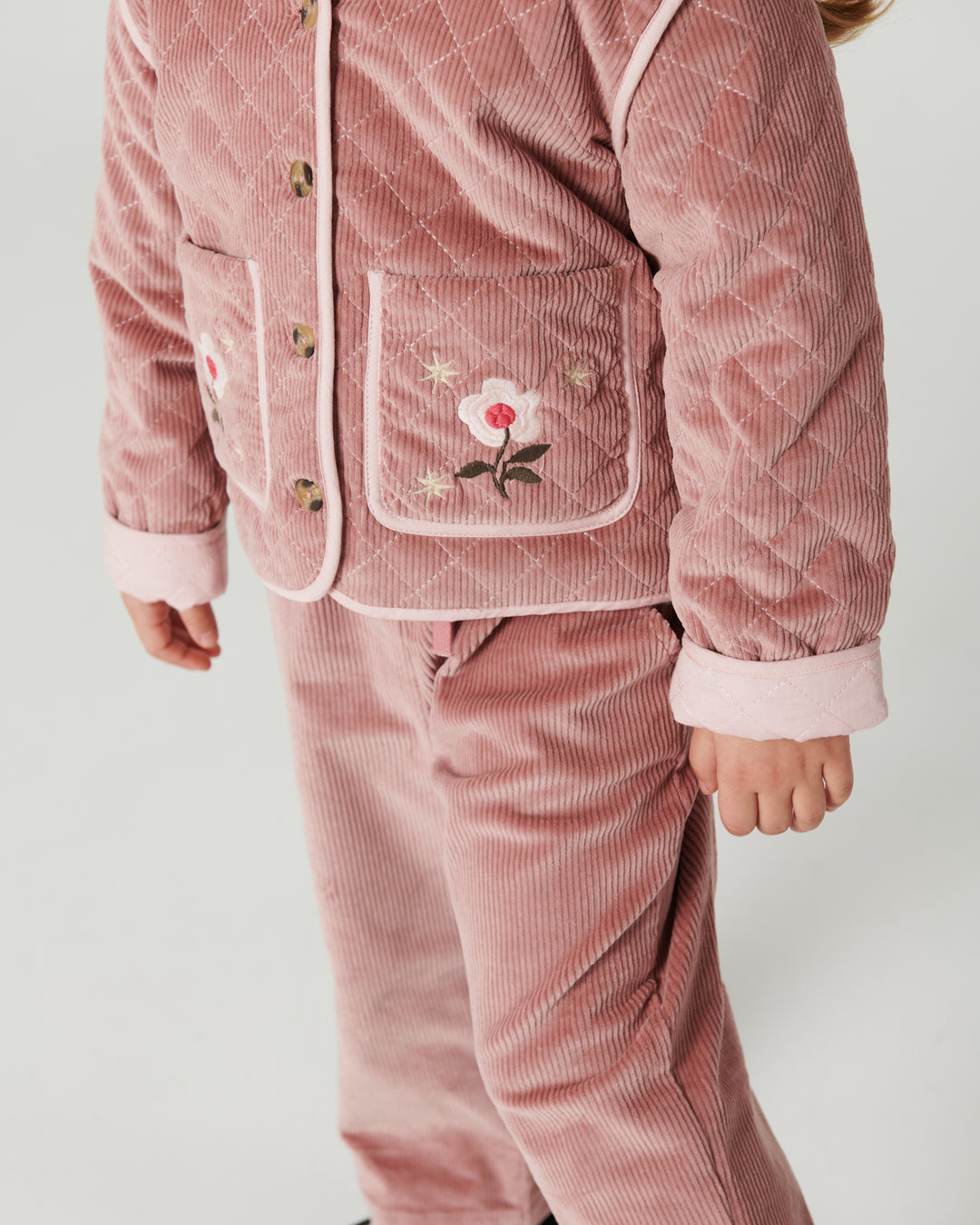Copenhagen Colors Quilted Corduroy Jacket - Roze 6