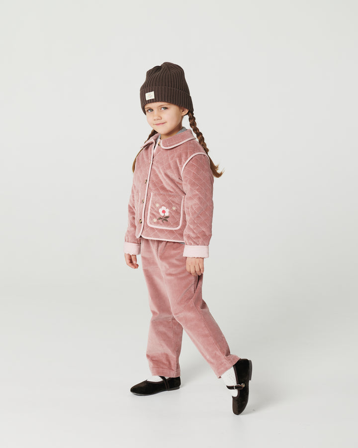 Copenhagen Colors Quilted Corduroy Jacket - Roze 7
