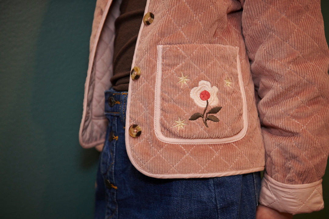 Copenhagen Colors Quilted Corduroy Jacket - Roze 8