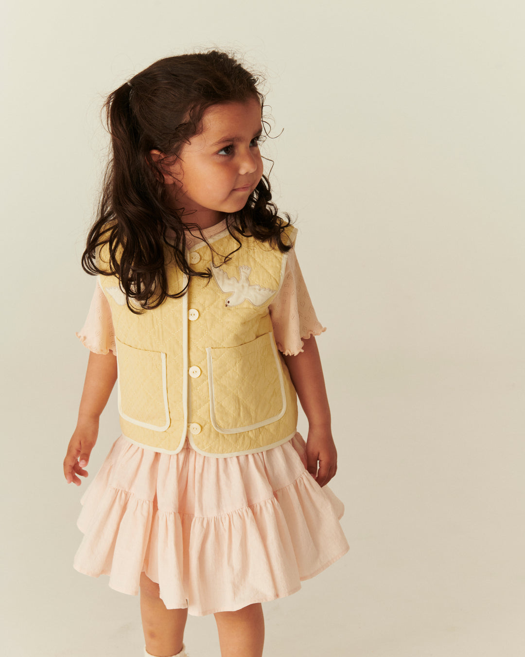 Copenhagen Colors Quilted Vest Yellow - Meisjesgilet - Geel 5