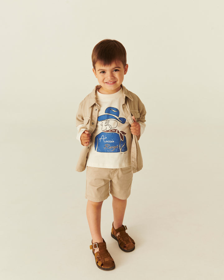 Copenhagen Colors Twill Shorts Cuff - Jongens Shorts - Beige 2