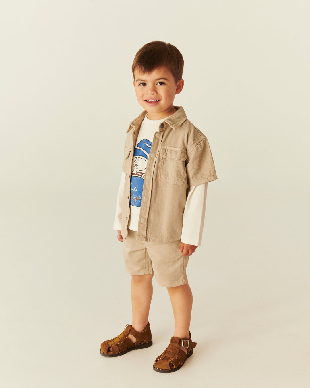 Copenhagen Colors Twill Shorts Cuff - Jongens Shorts - Beige 4