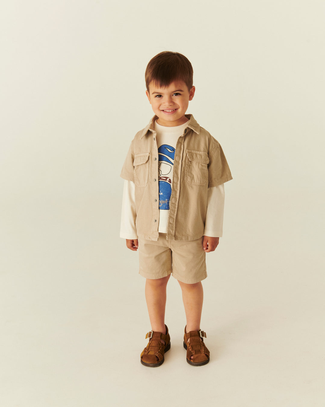 Copenhagen Colors Twill Shorts Cuff - Jongens Shorts - Beige 5