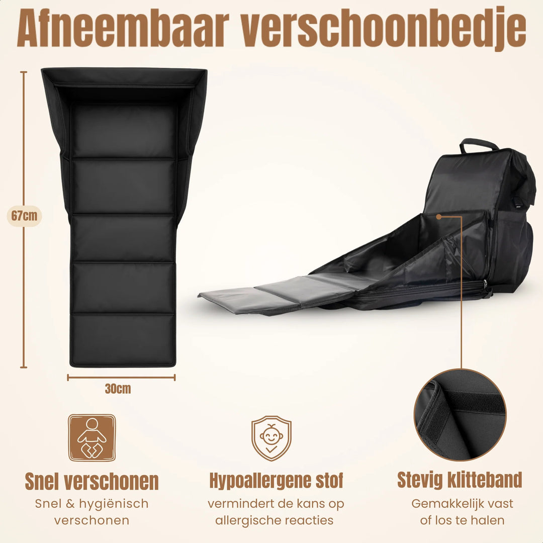 Drymon Oxford Luiertas Rugzak Black - Verschoningstas Zwart 3