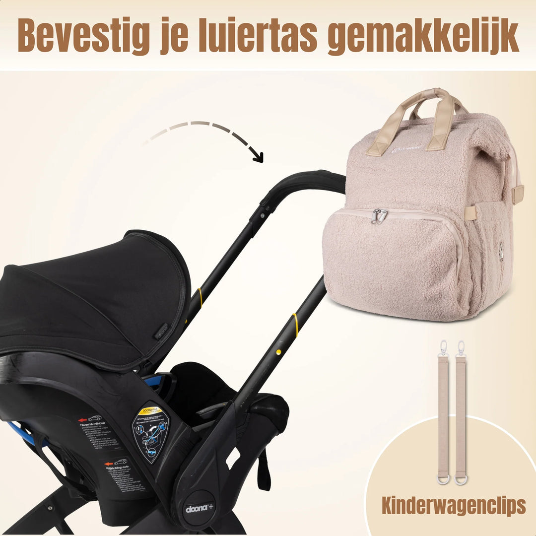 Drymon Teddy Luiertas Rugzak Almond - Verschoningstas Beige 10