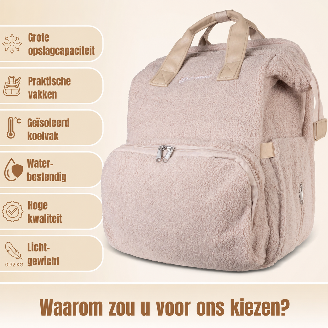 Drymon Teddy Luiertas Rugzak Almond - Verschoningstas Beige 12
