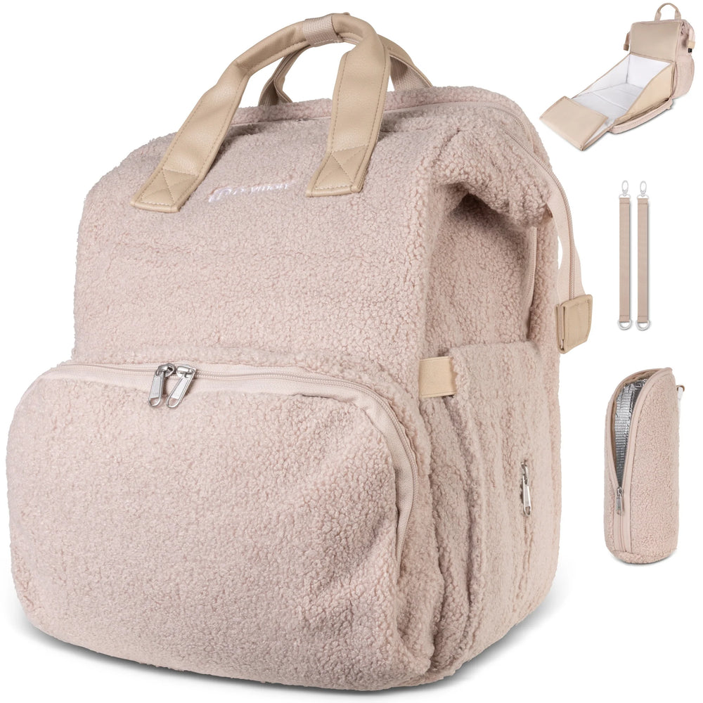 Drymon Teddy Luiertas Rugzak Almond - Verschoningstas Beige 2