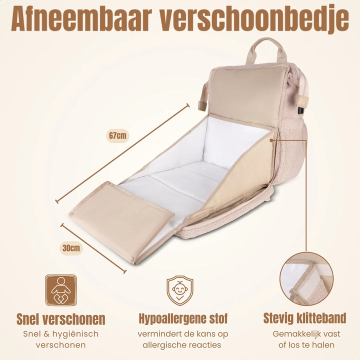 Drymon Teddy Luiertas Rugzak Almond - Verschoningstas Beige 3