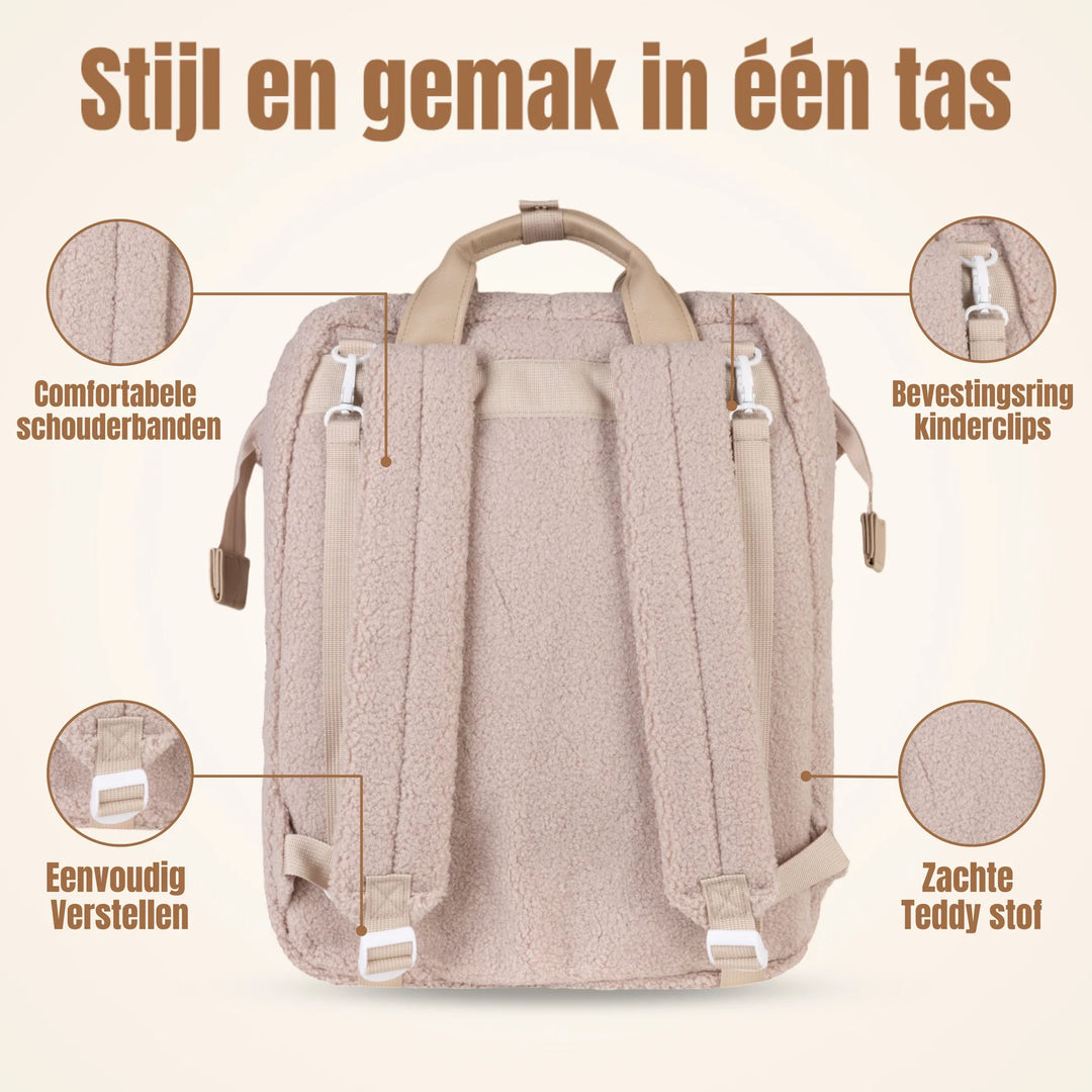 Drymon Teddy Luiertas Rugzak Almond - Verschoningstas Beige 5