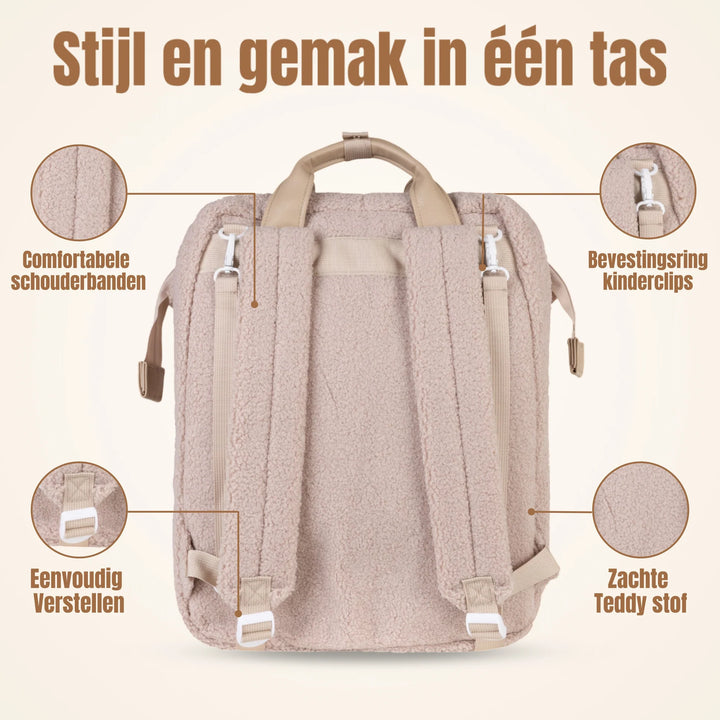 Drymon Teddy Luiertas Rugzak Almond - Verschoningstas Beige 5