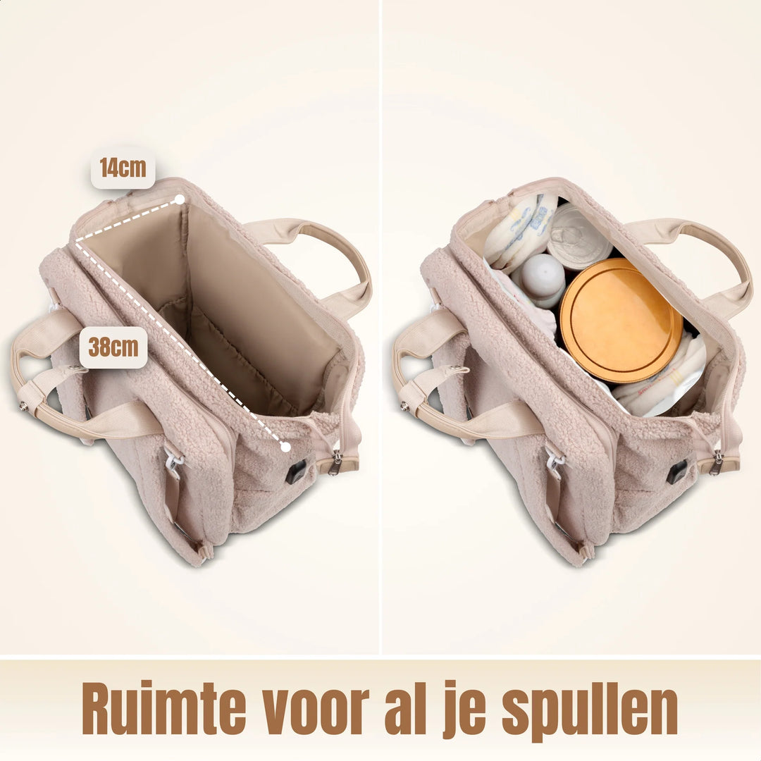 Drymon Teddy Luiertas Rugzak Almond - Verschoningstas Beige 7