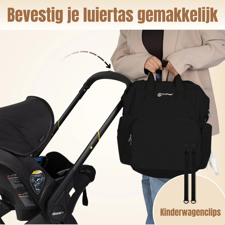 Drymon Teddy Luiertas Rugzak Noir - Verschoningstas Zwart 10
