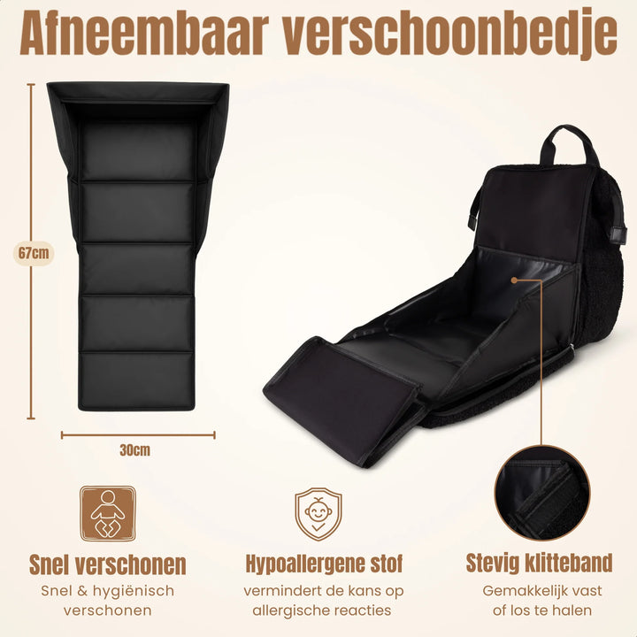 Drymon Teddy Luiertas Rugzak Noir - Verschoningstas Zwart 3