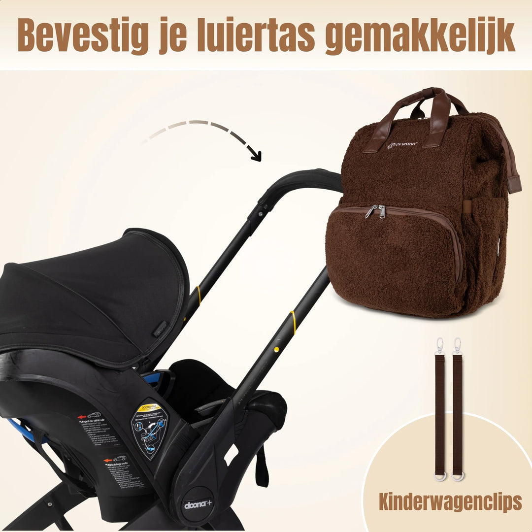Drymon Teddy Luiertas Rugzak Walnut - Verschoningstas Bruin 10