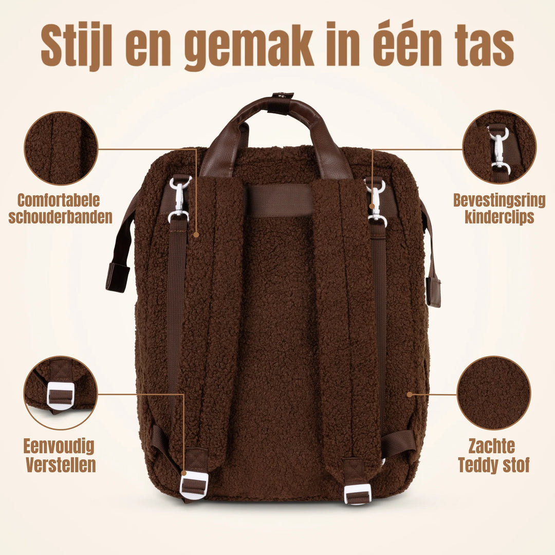 Drymon Teddy Luiertas Rugzak Walnut - Verschoningstas Bruin 5