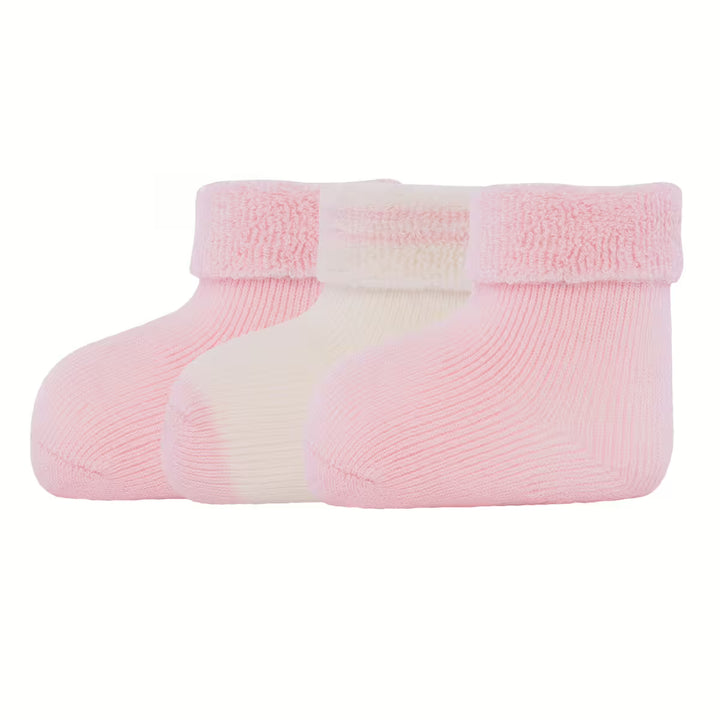 Ewers Babysokjes 3-pack Latte Rose - Newborn sokjes - Roze 1