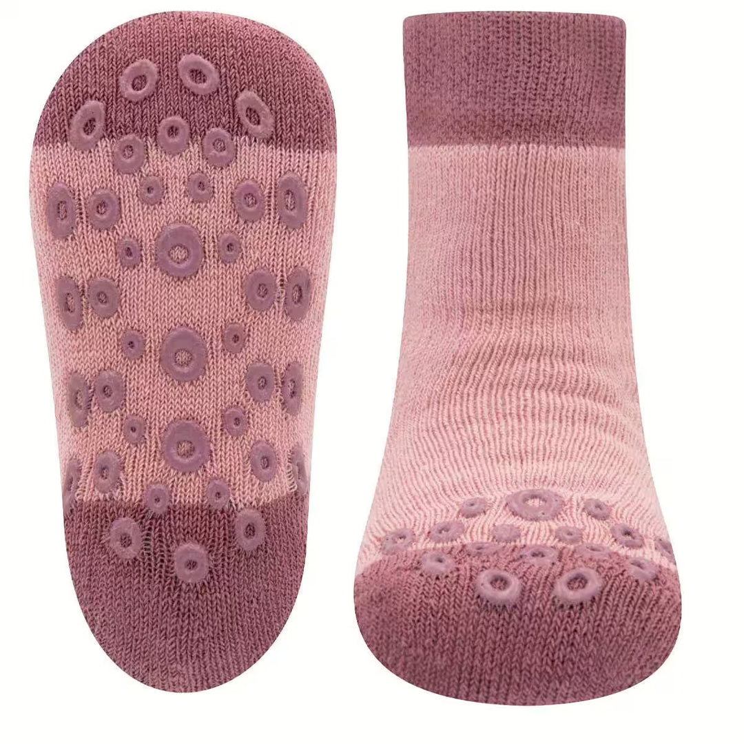 Ewers Kruip Sokken Plain Rose - Baby Antislip Kruip Sokken 1