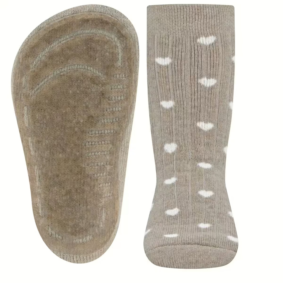 Ewers Non-Slip Sokken SoftStep Hearts Beige Antislip Sokken 1