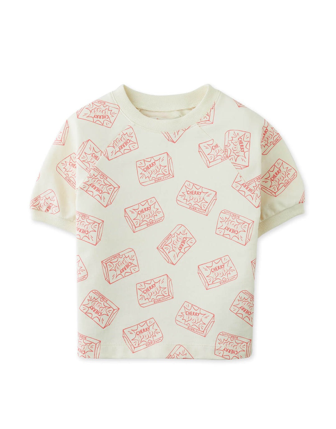 Gingersnaps Ava Raglan Tee - Meisje T-shirt - Ecru 1