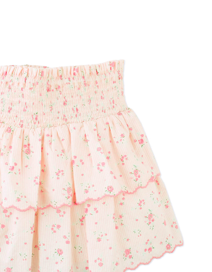 Gingersnaps Bea Skort - Meisjes Rok - Roze met bloemtjes 3
