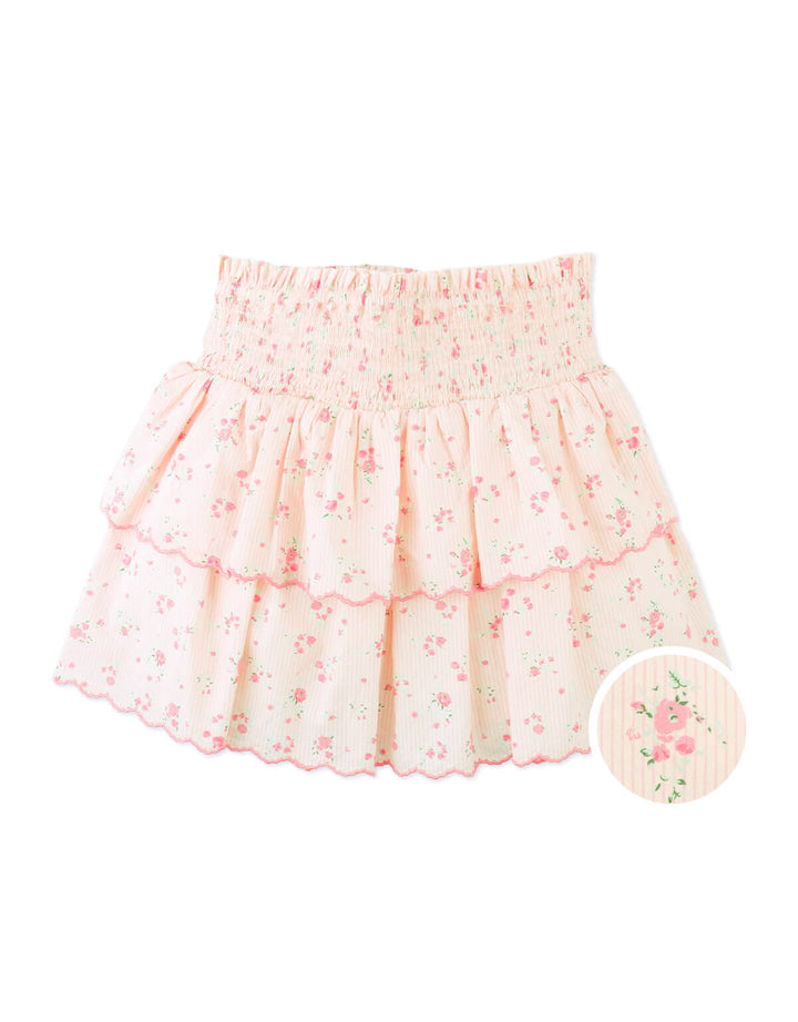 Gingersnaps Bea Skort - Meisjes Rok - Roze met bloemtjes 7