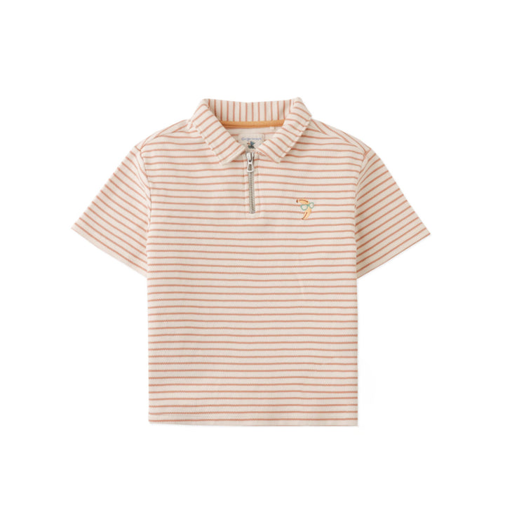 Gingersnaps Bruno Zigzag Stripe Polo Banana - Jongens Polo 1