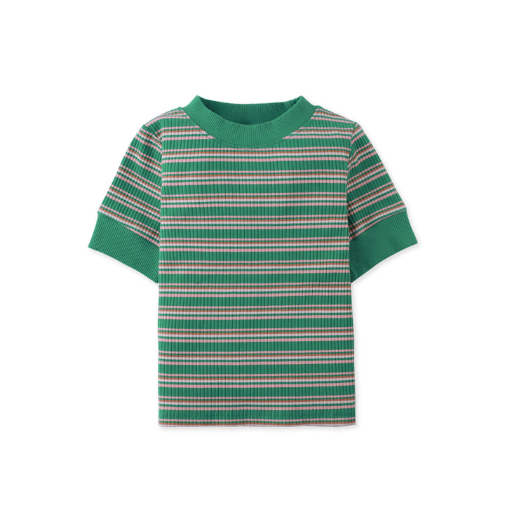 Gingersnaps Emma Striped Top - Meisje Top - Groen 1
