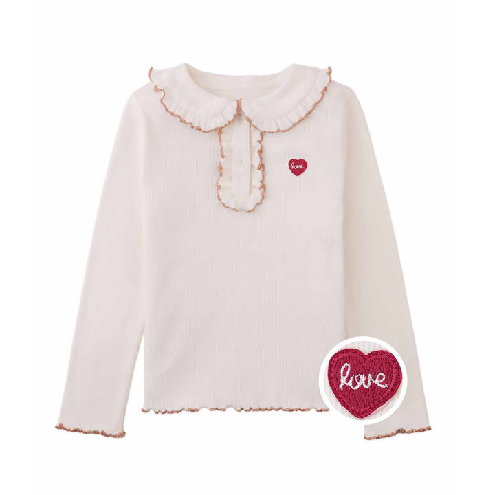 Gingersnaps Geraldine Ribbed Tee with Collar - Meisjesshirt 1