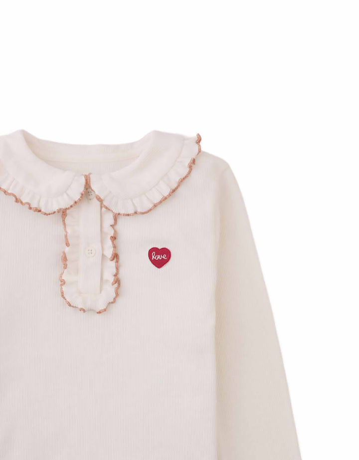 Gingersnaps Geraldine Ribbed Tee with Collar - Meisjesshirt 5
