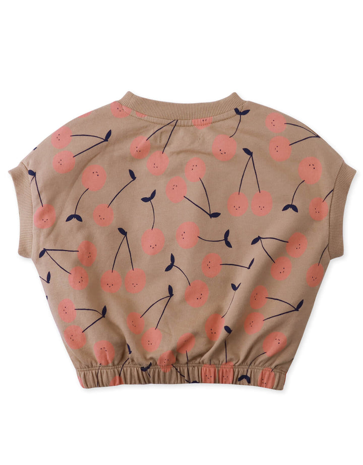 Gingersnaps Harper Terry Tee Cherrywood - Meisje Top - Zand 3