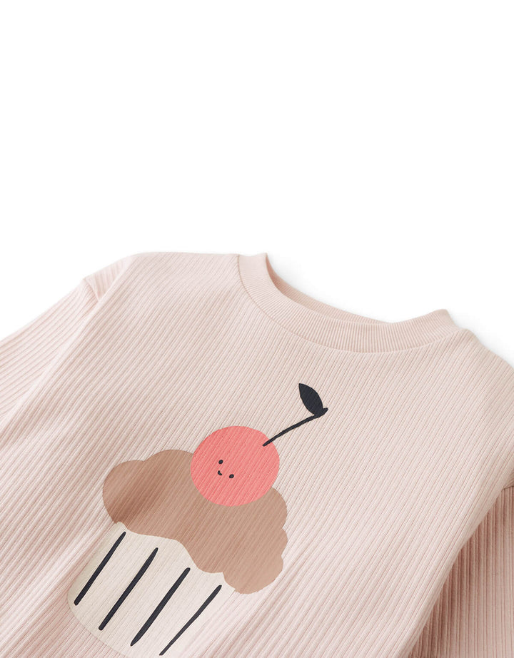 Gingersnaps Madison Drop Shoulder Tee - Meisje Top - Roze 2