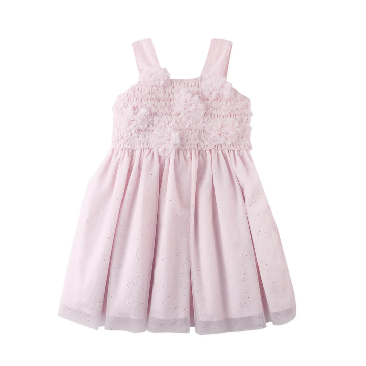 Gingersnaps Margot Dress Pink With Corsage - Meisjesjurk 1
