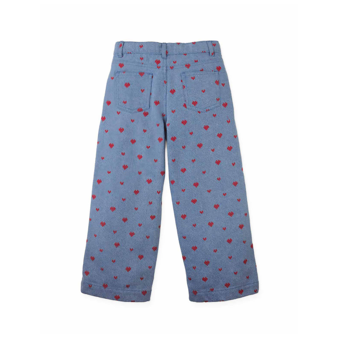 Gingersnaps Odette Wide-Leg Denim Pants Hearts - Meisjebroek 3