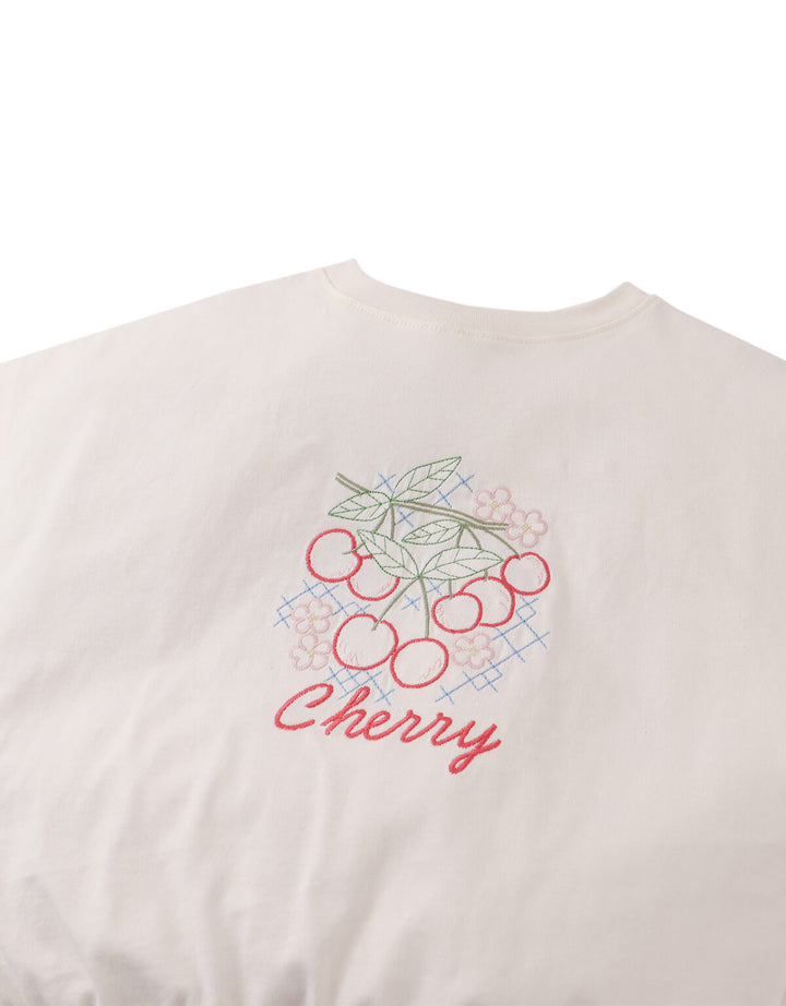 Gingersnaps Savanna Embroidered Cherry Tee - Meisje Top 3