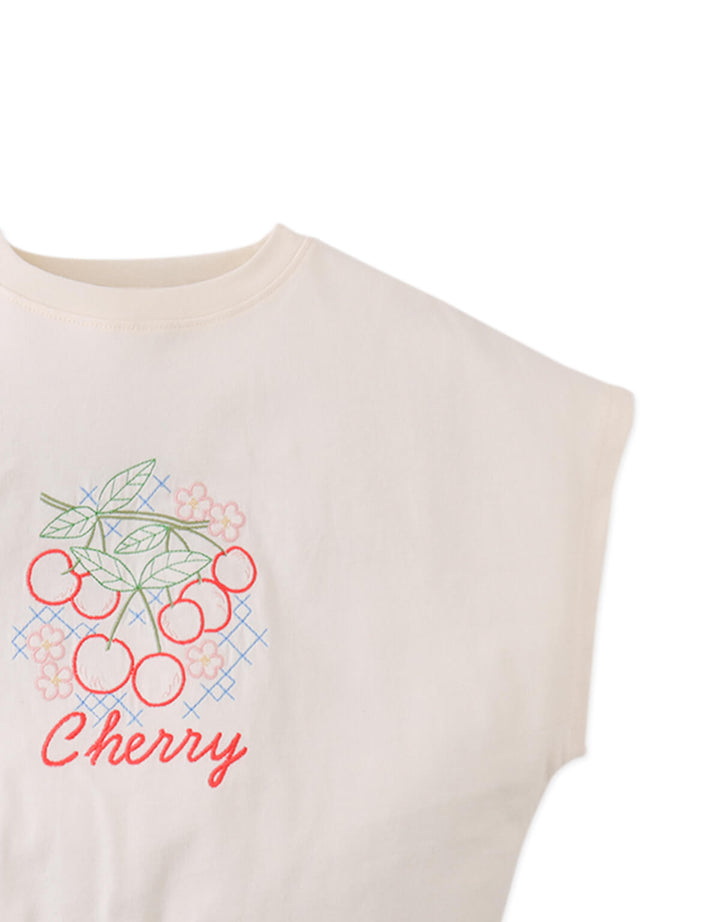 Gingersnaps Savanna Embroidered Cherry Tee - Meisje Top 6
