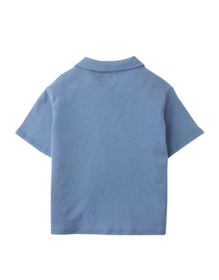 Gingersnaps Tommy Waffle Shirt Monkey - Jongens Shirt Blauw 5
