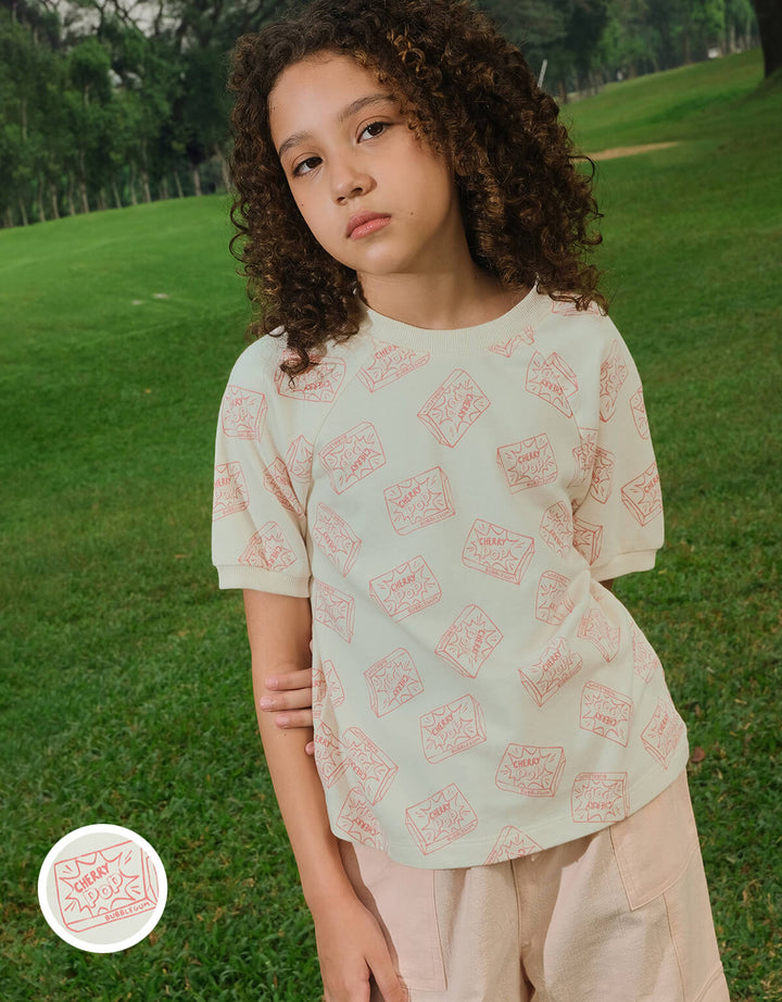 Gingersnaps Ava Raglan Tee - Meisje T-shirt - Ecru 2
