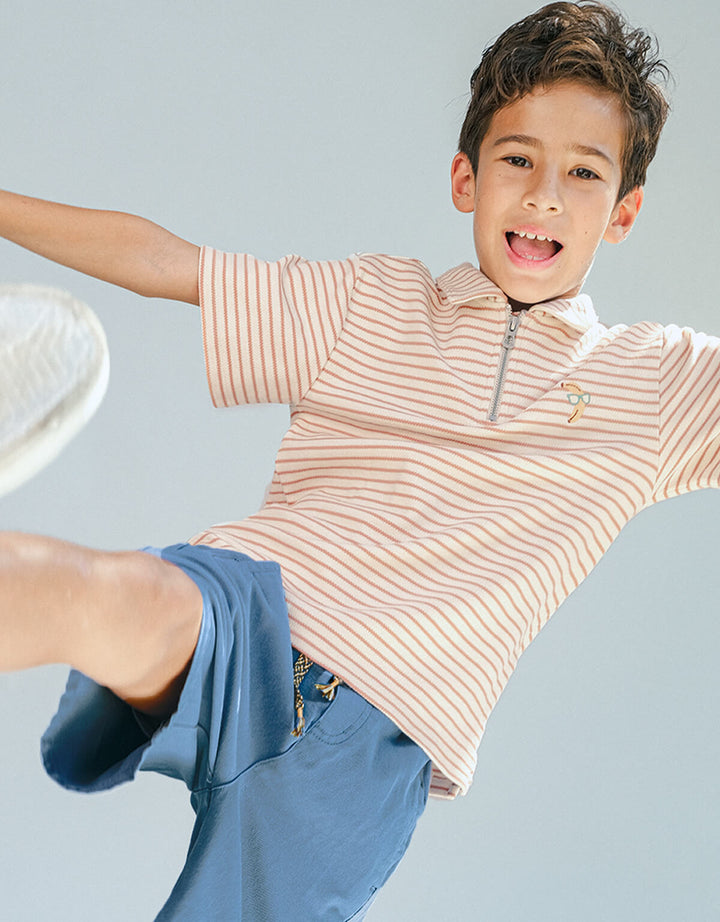 Gingersnaps Bruno Zigzag Stripe Polo Banana - Jongens Polo 2