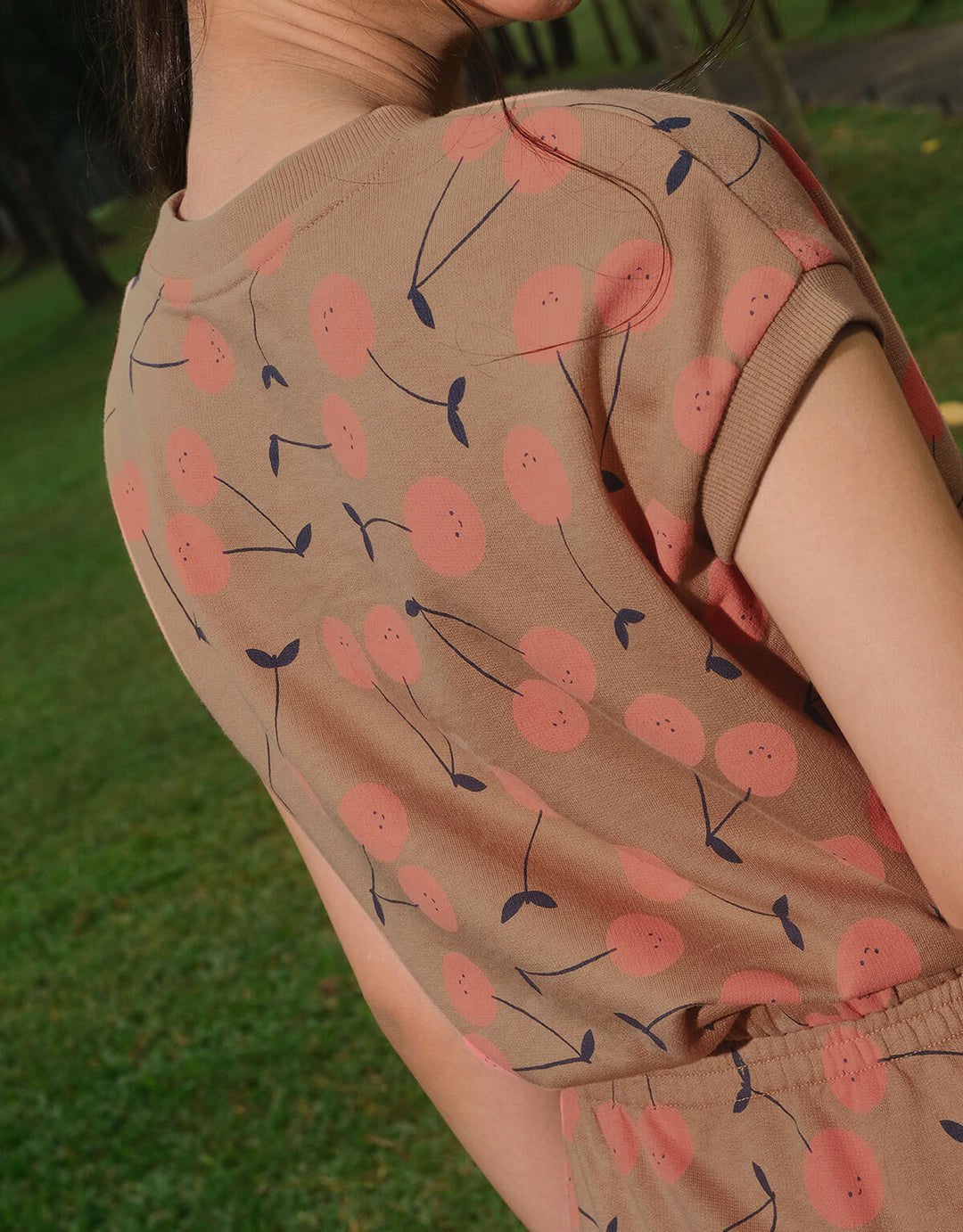 Gingersnaps Harper Terry Tee Cherrywood - Meisje Top - Zand 7