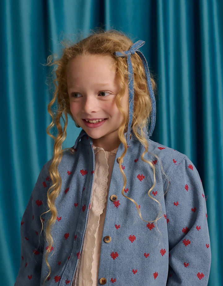 Gingersnaps Josefina Denim Shirt with Hearts 2