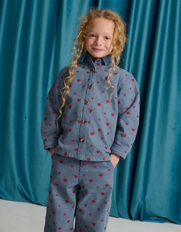 Gingersnaps Josefina Denim Shirt with Hearts 6