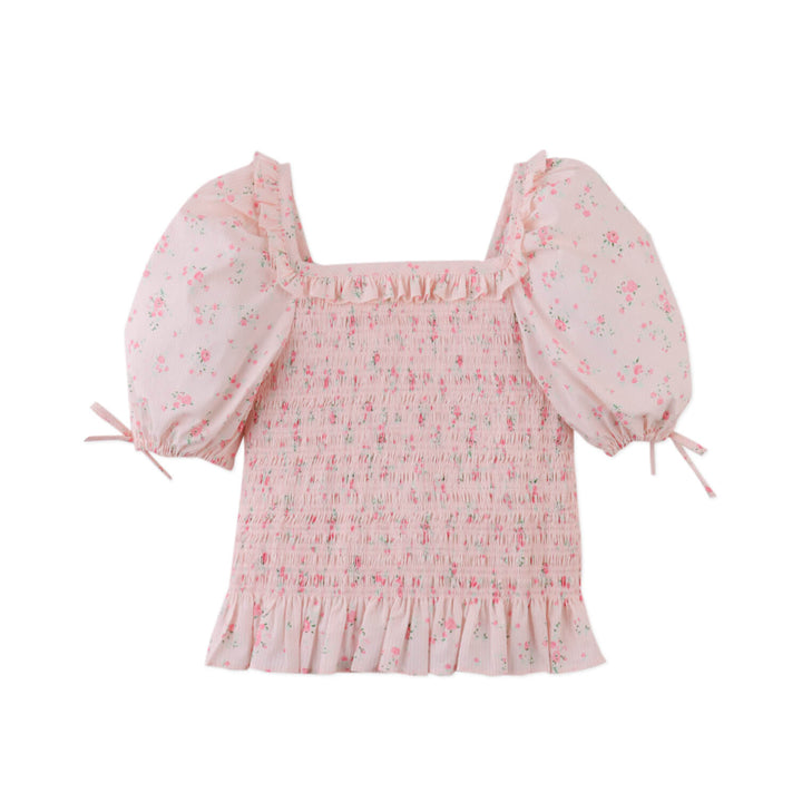 Gingersnaps Priscilla Smocked Top - Meisjestop - Roze 1
