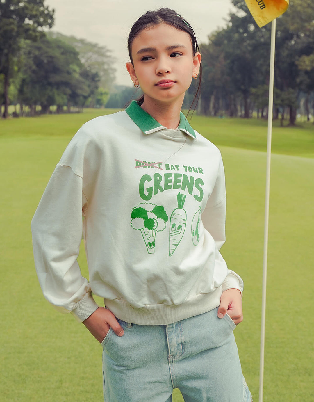 Gingersnaps Serena Veggies Terry Pullover - Meisje Sweater 2