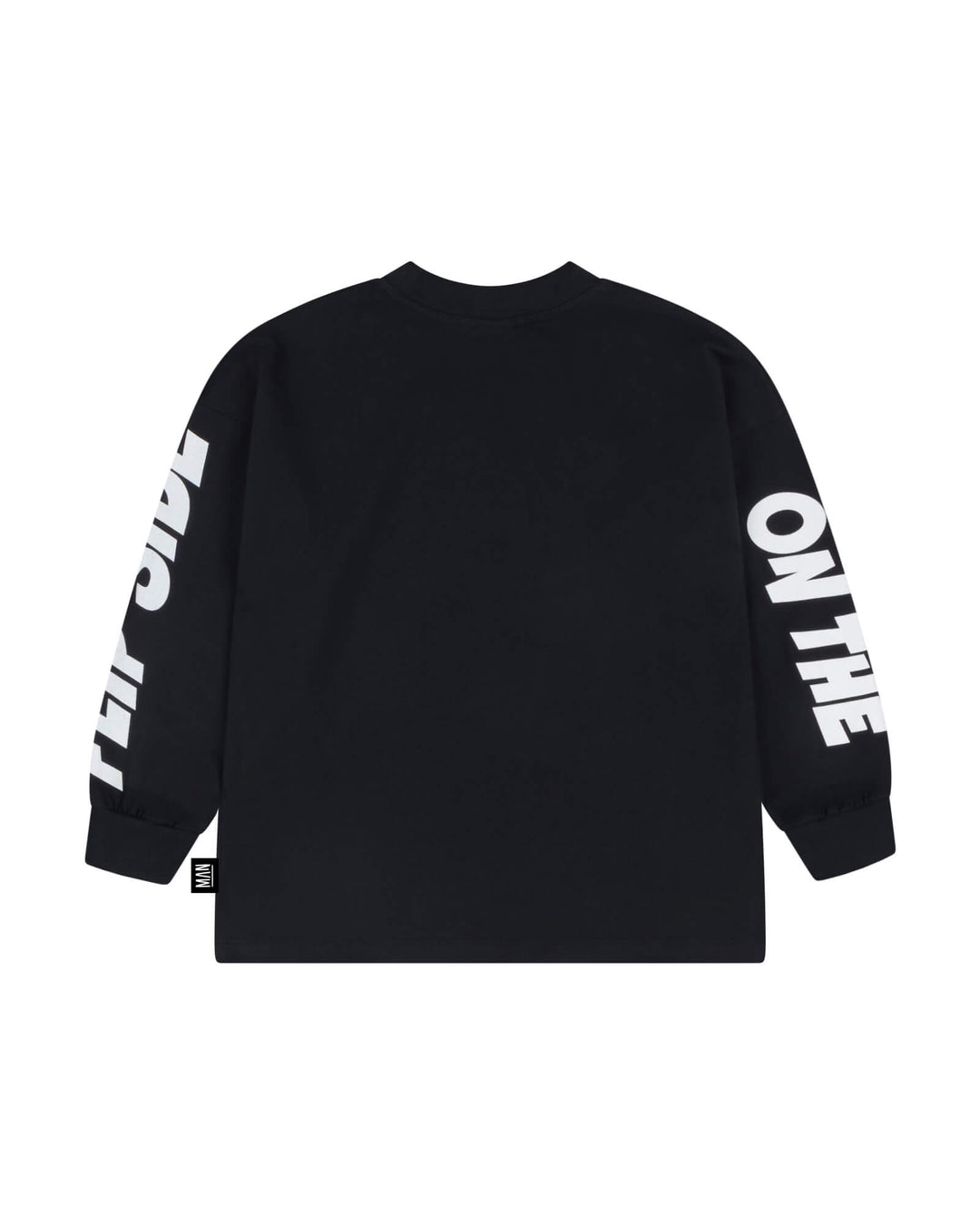 Little Man FLIPSIDE Longsleeve - Unisex Kindershirt - Zwart 3