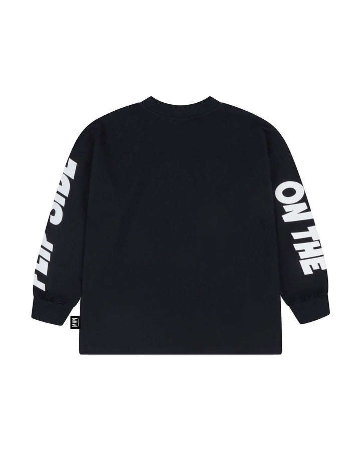 Little Man FLIPSIDE Longsleeve - Unisex Kindershirt - Zwart 3