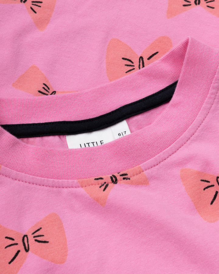 Little Man Happy BOW-MAZING Boxy Puff T-Shirt - Meisjesshirt 3